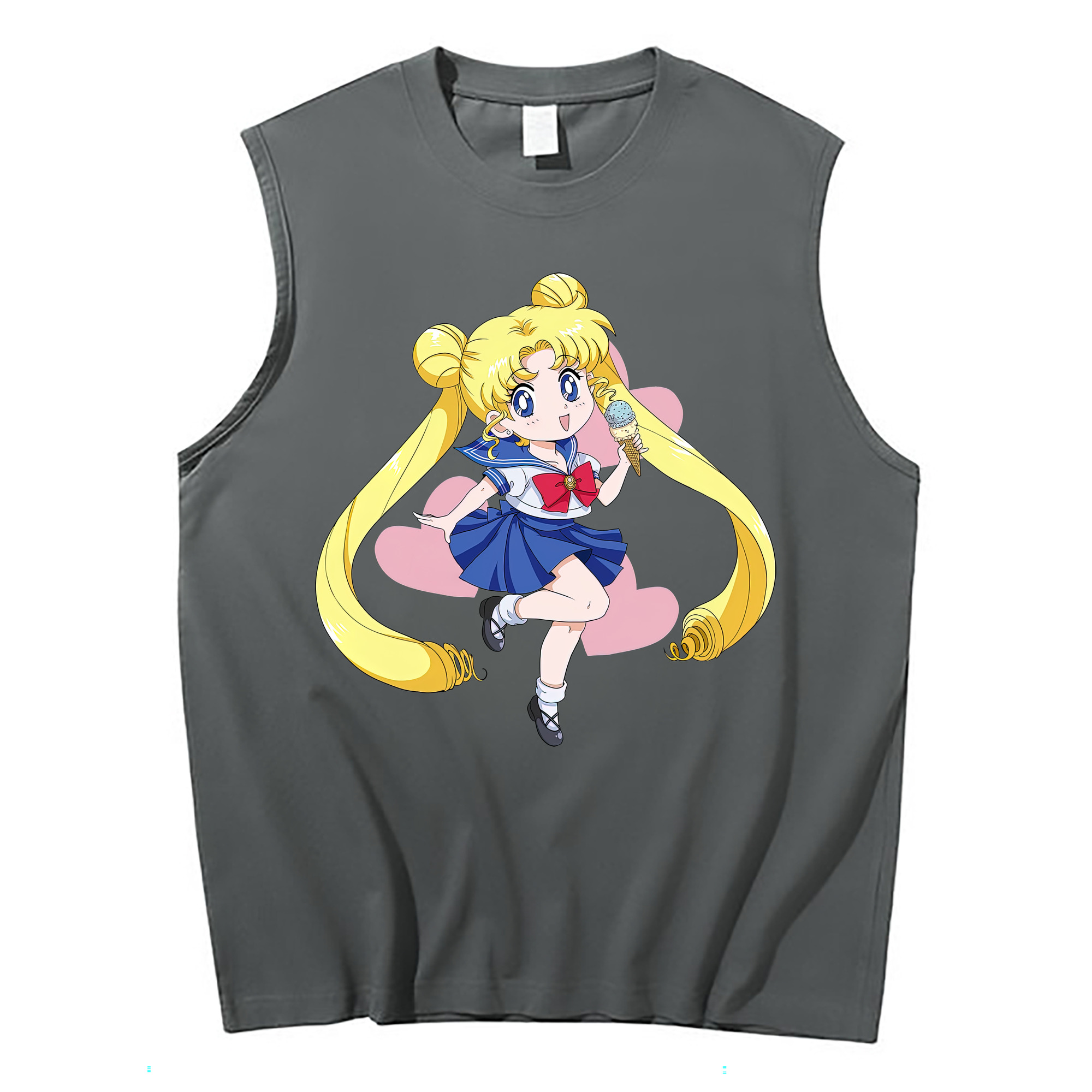 （画像用） 美少女戦士セーラームーン 愛野 美奈子 あいの みなこ Sailor Moon Aino Minako コットン100％タンクトップ（フロントプリント）